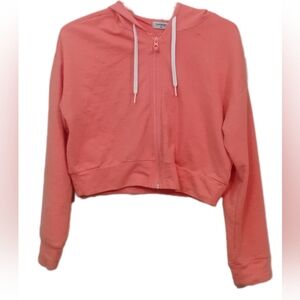 Peach Cropped Hoodie